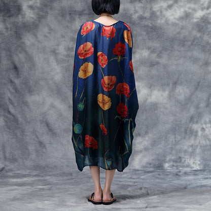 Summer Floral Casual Pocket Long Dress