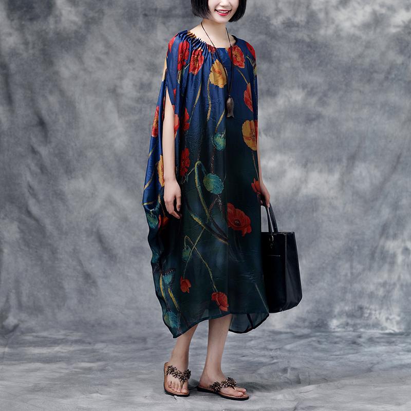 Summer Floral Casual Pocket Long Dress