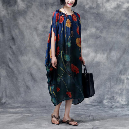 Summer Floral Casual Pocket Long Dress