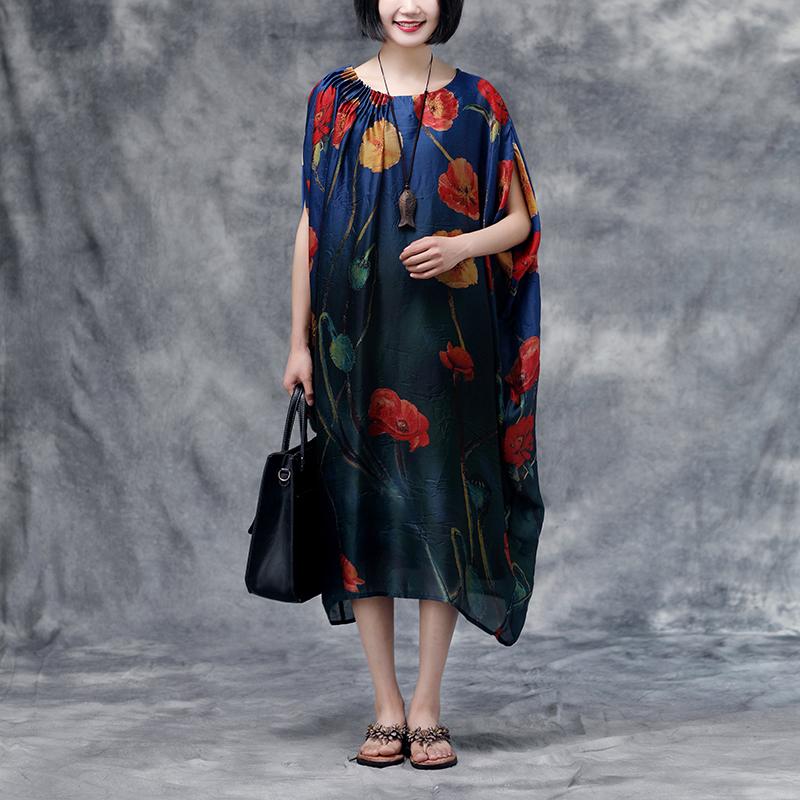 Summer Floral Casual Pocket Long Dress