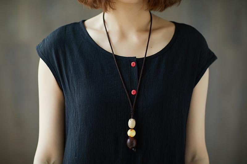 Sleeveless Black Retro Boat Neck Summer Long Dress