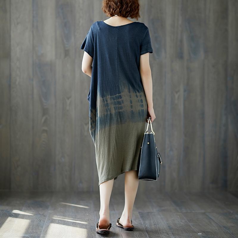 Women Short Sleeve Cotton Casual Summer Dress