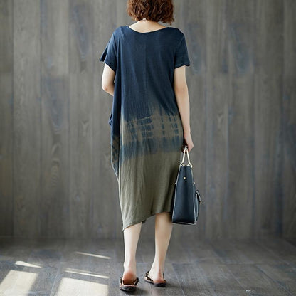 Women Short Sleeve Cotton Casual Summer Dress