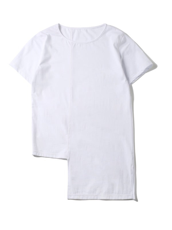 FASHION SIMPLE SOLID IRREGULAR T-SHIRT