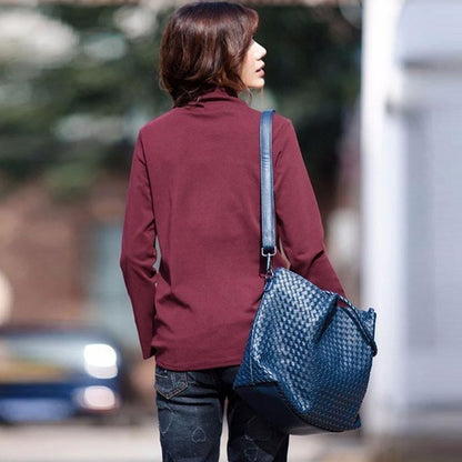 Fashion High Collar Women Shirt