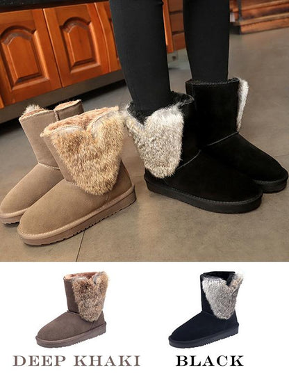 Flat Bottom Fur Snow Boots Uggs