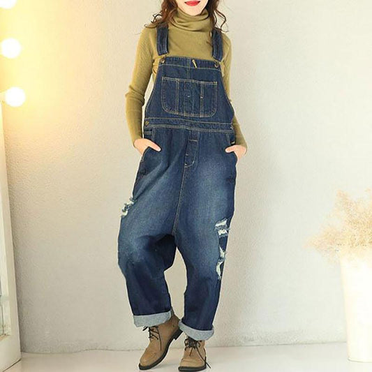 Autumn Casual Loose Cotton Jumpsuits pants
