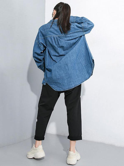 Loose Boyfriend Style Denim Outwear
