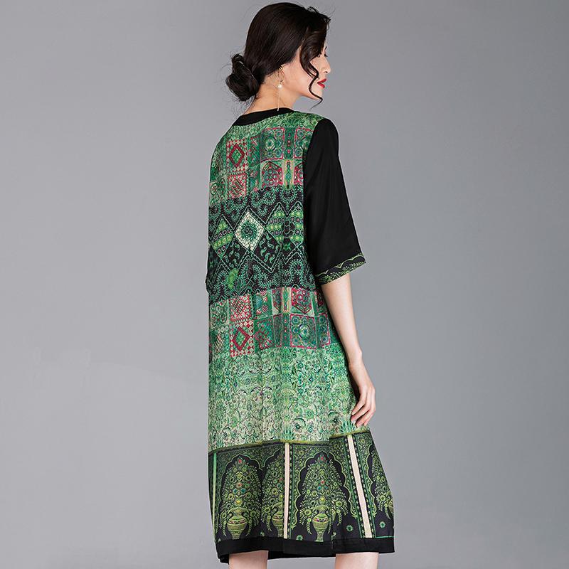 Ethnic Style Printed Elegant Women Dress