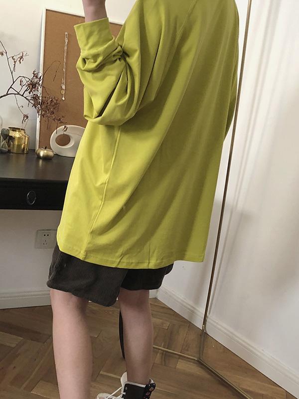 Loose Solid Oversize Shirt Top