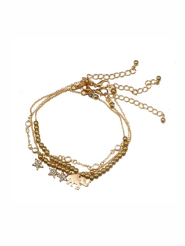 Beautiful Star&Elephant Pattern Footchain Accessories