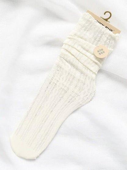 Cutie Stringy Selvedge Hollow Knee-socks