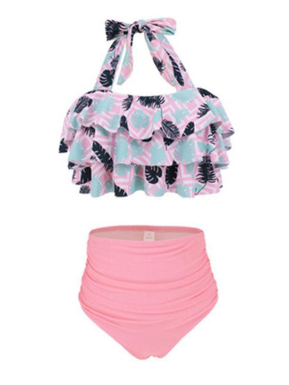 Falbala Printed One-piece Swimwear