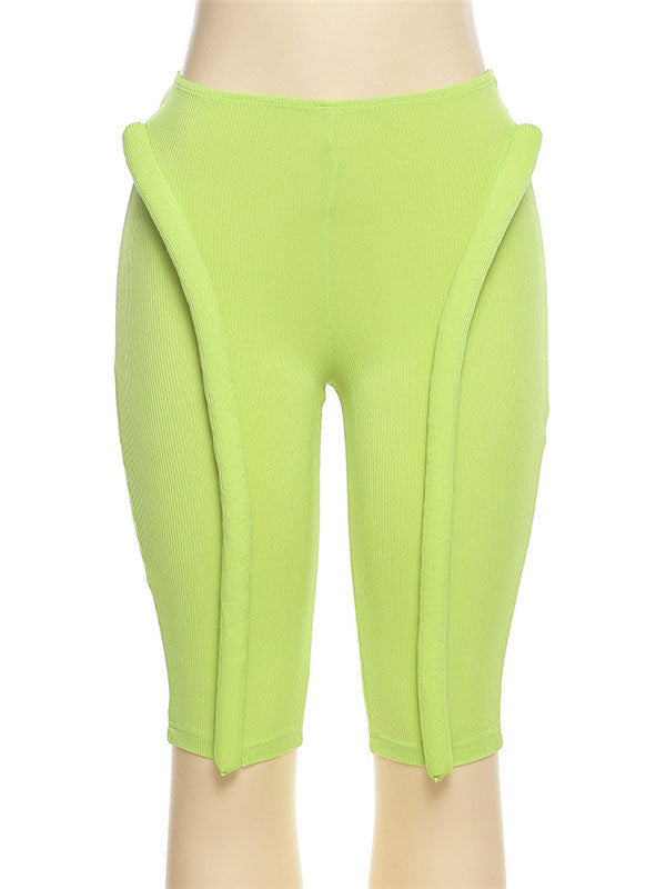 Fluorescent High-Waist Seven-Point Leggings