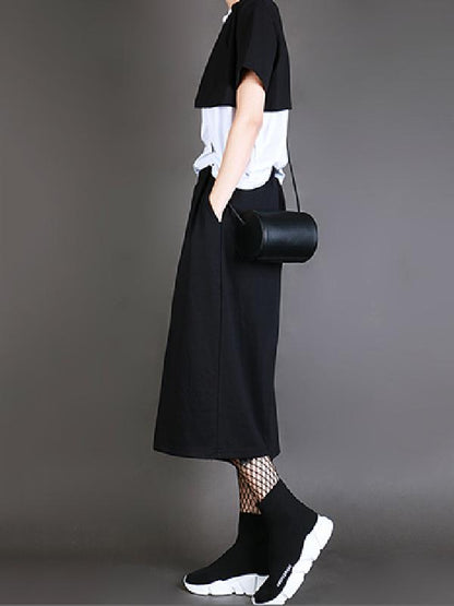 Loose Wide-leg Cropped Pants