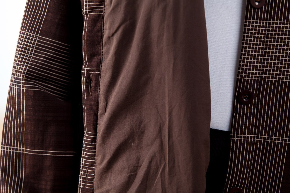 Cotton Single Breasted Plaid Long Shirt