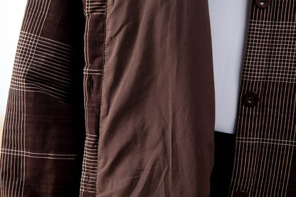 Cotton Single Breasted Plaid Long Shirt
