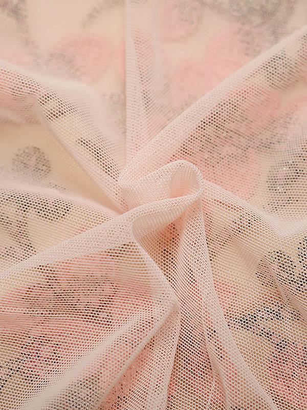 Embroidered See-Through Bandage Bodysuit Lingerie