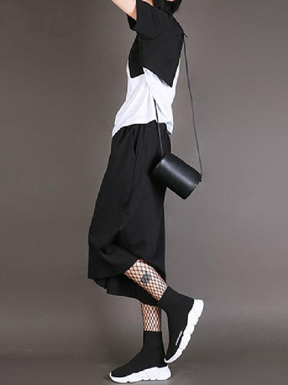 Loose Wide-leg Cropped Pants