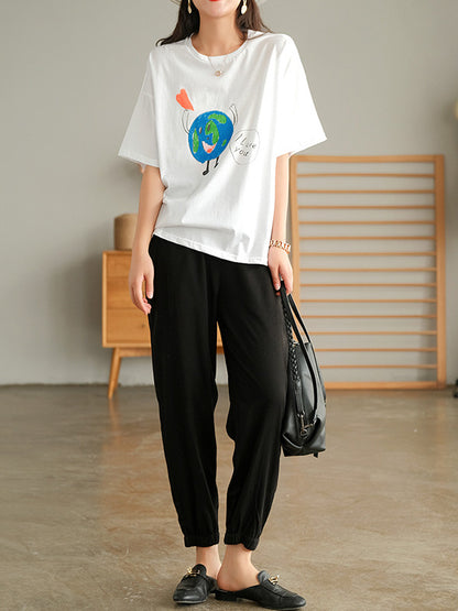 Original Cartoon Printed T-Shirts Tops