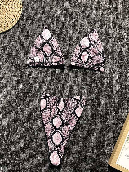 Triangle Top With Panty Bikini Set