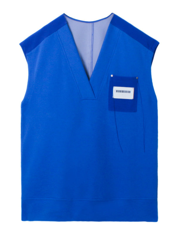 Simple Asymmetric V-Neck Sleeveless Vest Outerwear
