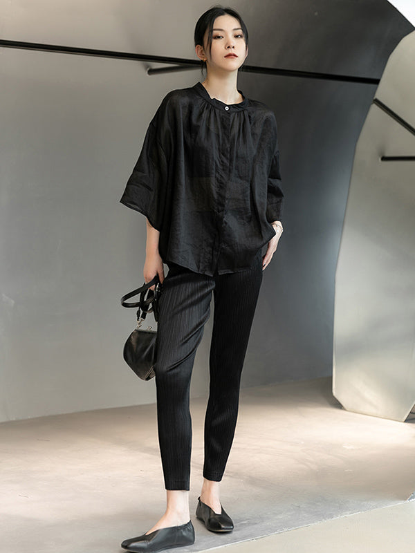 Casual Solid Color Leggings&Capri-Pants