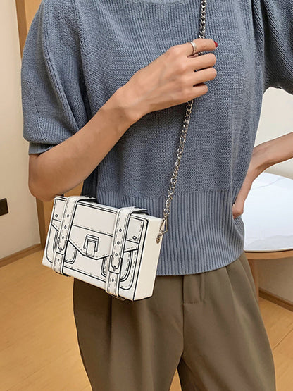 Original Stylish Cartoon Printed Contrast Color Bag