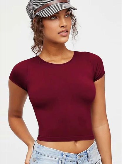 Short Sleeve Solid Wrap Tees