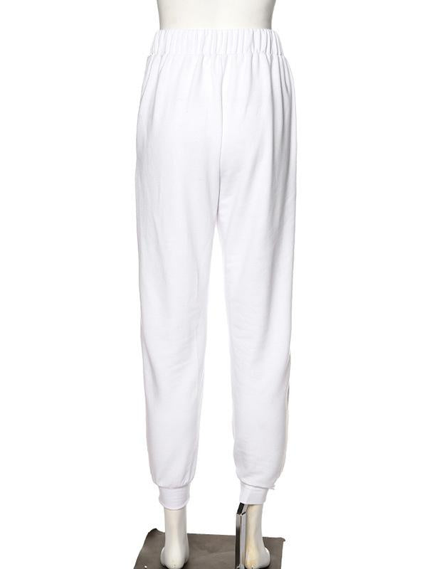 Print Letter Casual Track Pants Bottoms
