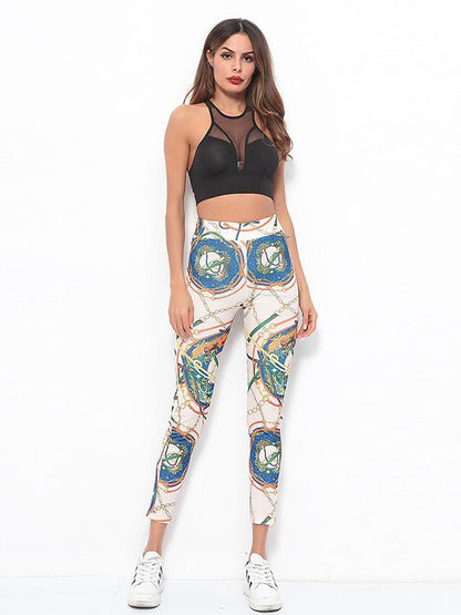 Printed Sports High Waisted Leggings