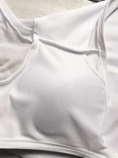 Long Sleeves Solid Bikinis Swimwear