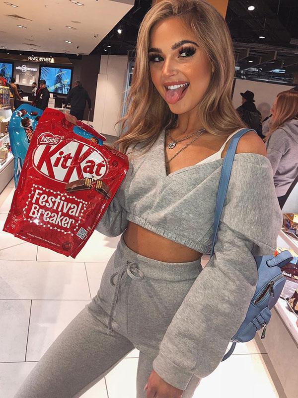 Sports V-Neck Hoodies&Sweatshirt Tops