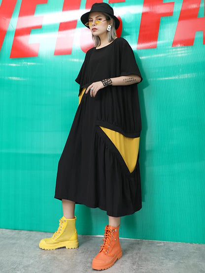 Casual Split-joint Printed Soft Midi Dress