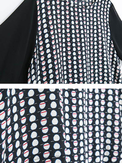 Polka-Dot Split-joint Wide Leg Pants Suit