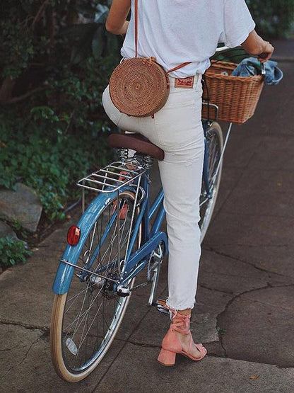 Hollow Rattan Knitting Bowknot Bohemia Bag