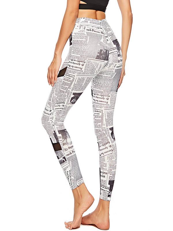 Newspaper Printed Leggings