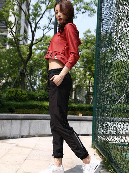 Mesh Drawstring Track Pants