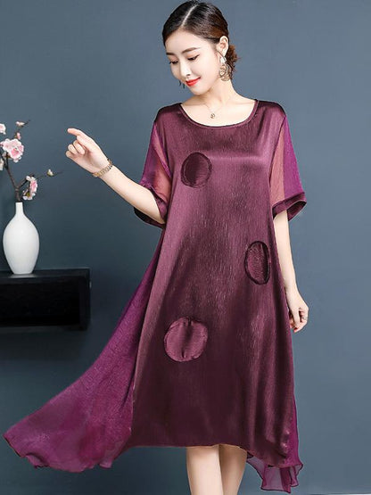 Casual A-line Light Midi Dress