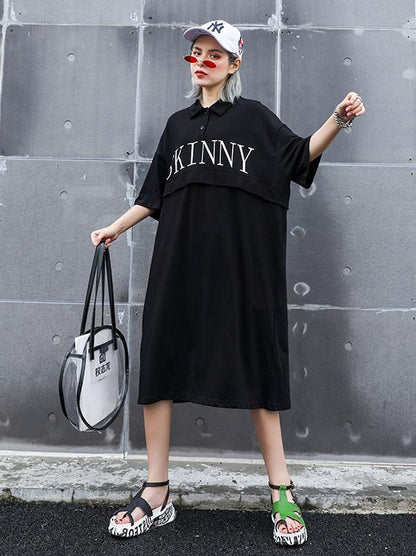Loose Lettre Printed Dress