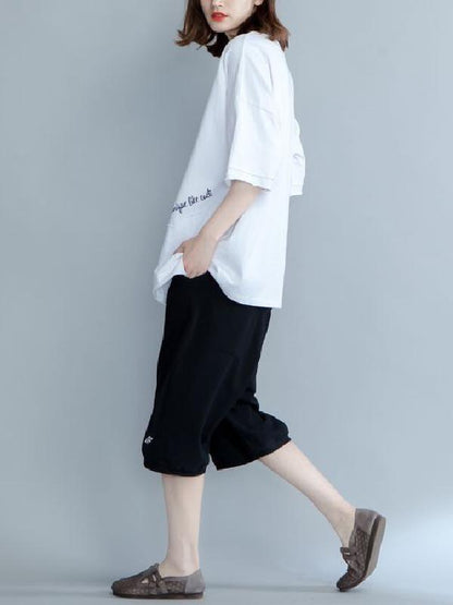 Loose Oversize Printed Plant T-Shirt