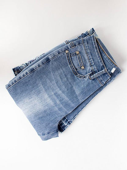 Fashion Embroidered Jean Pants Bottoms