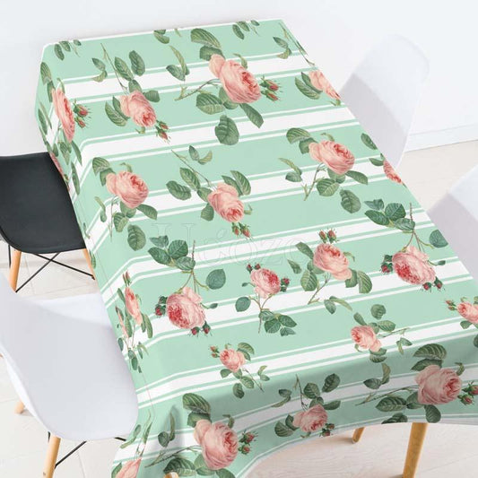 Plants Rose Casual Printed Tablecloth