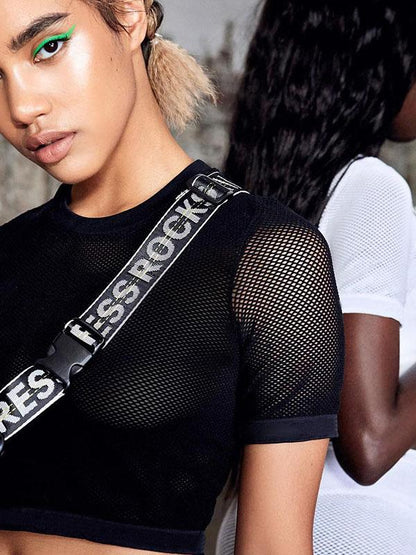 Casual Mesh See-through Sport Suits
