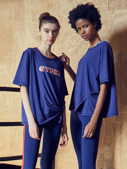 Round Collar Split Sports Tees