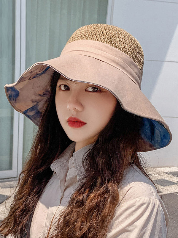 Casual Split-Joint Knitting Bow-Embellished Fisherman Hat