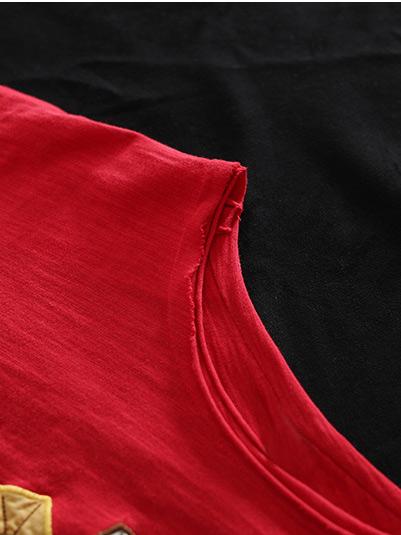 Casual Embroidered T-shirt