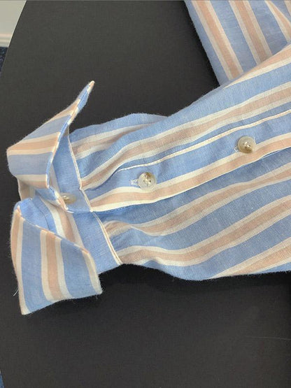 Original Striped Lapel Blouses&Shirts Tops
