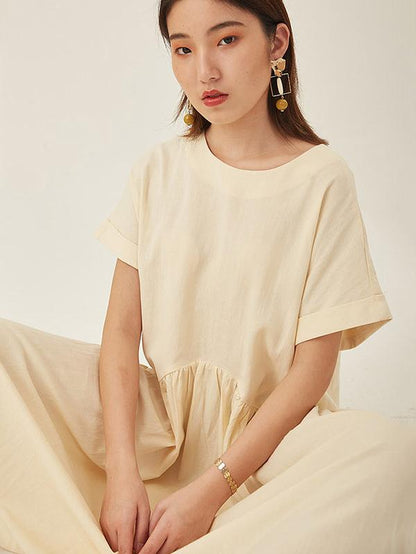Original Retro Cropped Hemline Long Dress