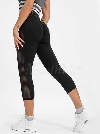 Side Fish Shredding Mesh Leggings